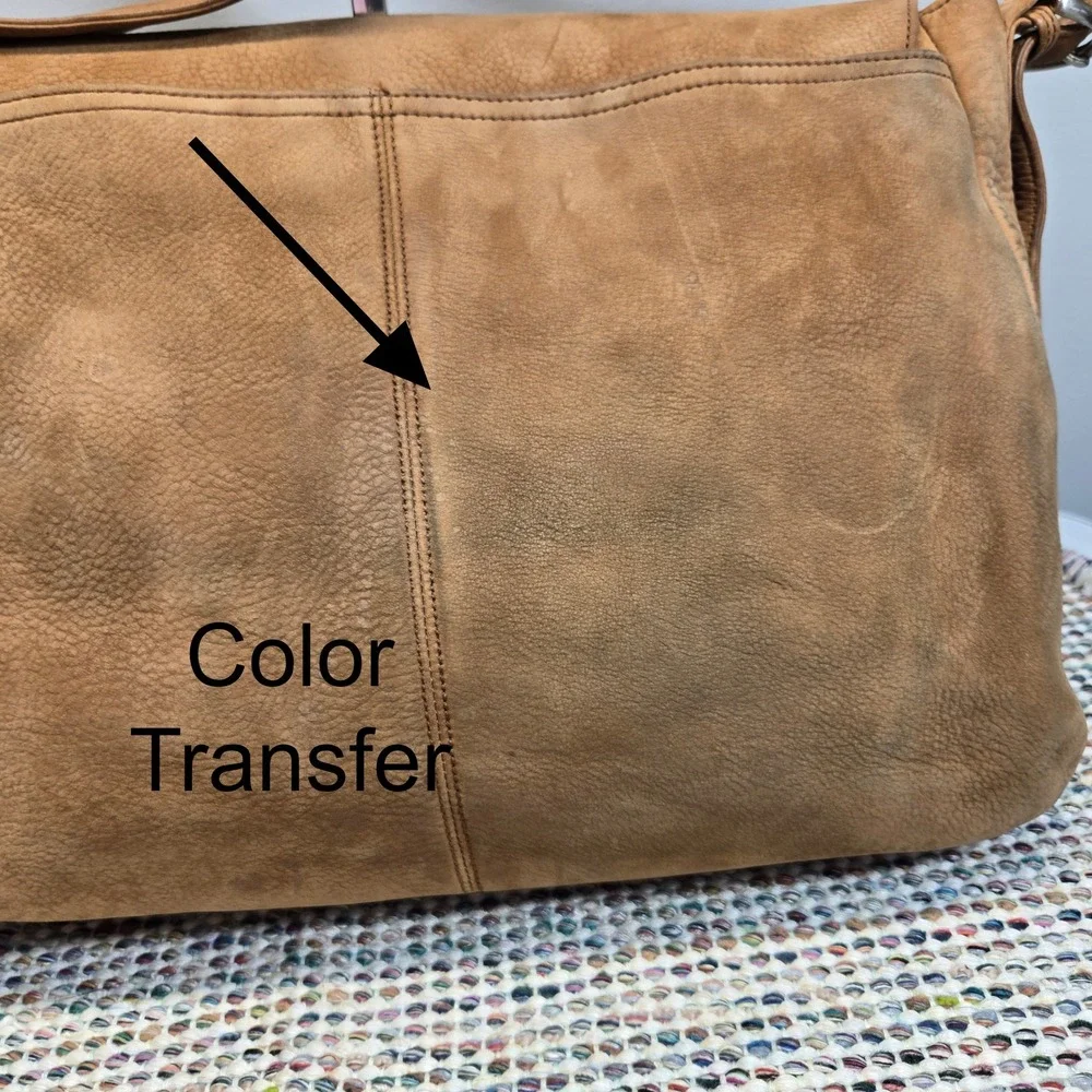 Eddie Bauer Messenger Crossbody Satchel Brown Leather Large‎ Travel Work School